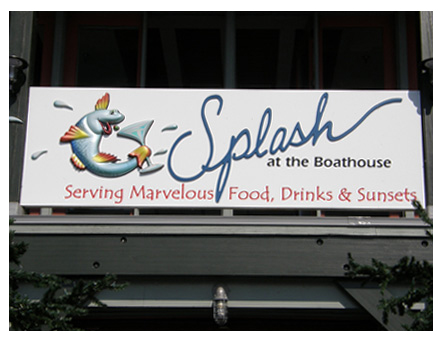 Splash at the Boathouse sign