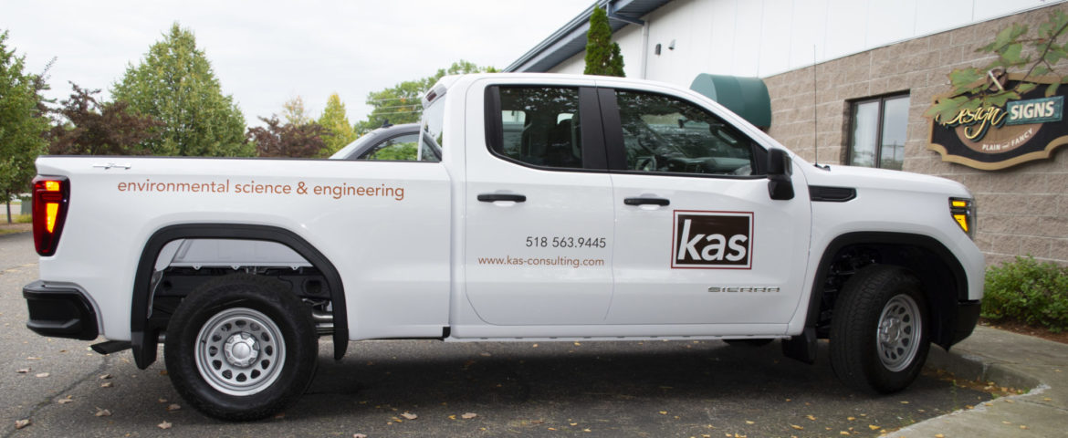 KAS vinyl vehicle lettering