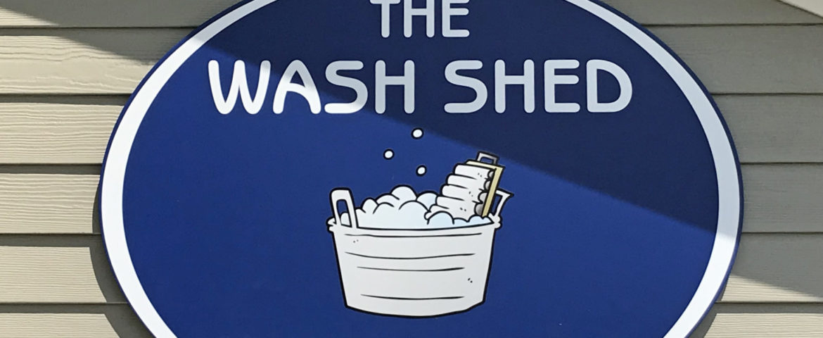 The Wash Shed Laundromat Sign