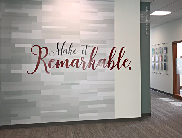Digital Printed Wall Graphic with Vinyl Lettering