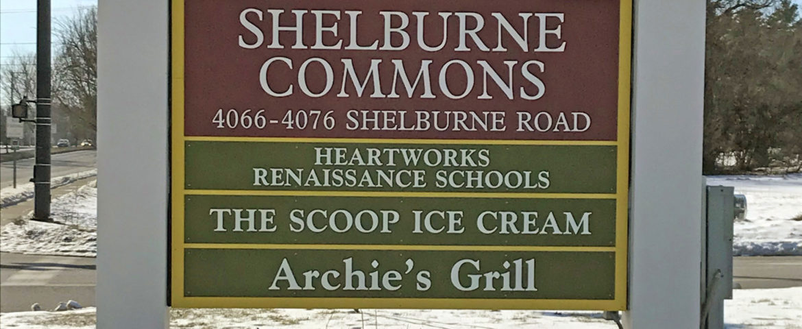 Shelburne Commons Road Sign Monument