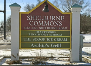 Shelburne Commons Road Sign Monument
