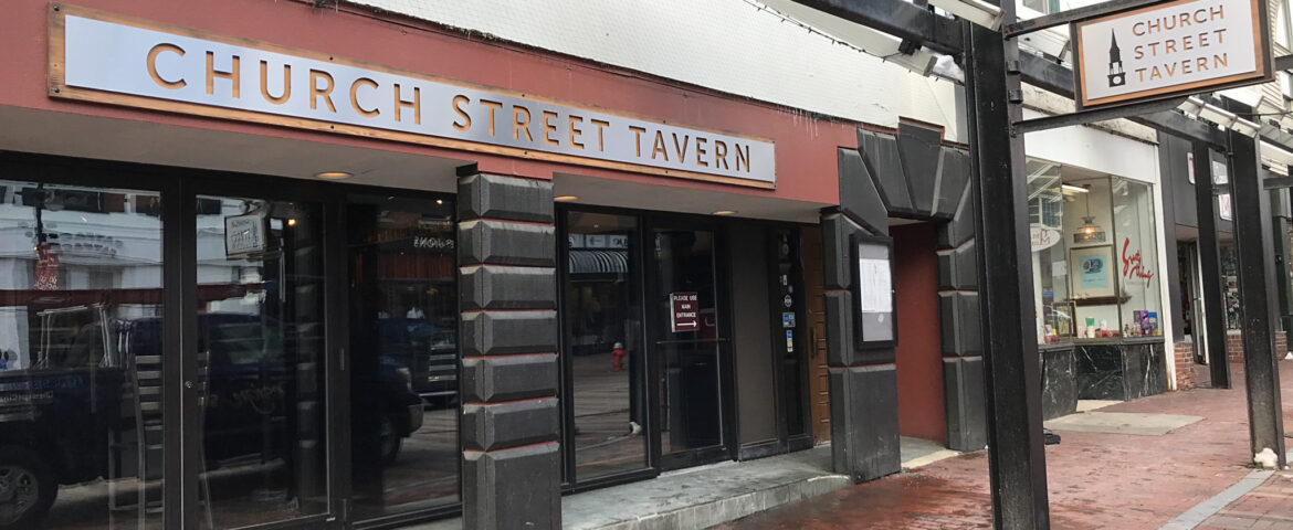 Church Street Tavern Building and Street Sign