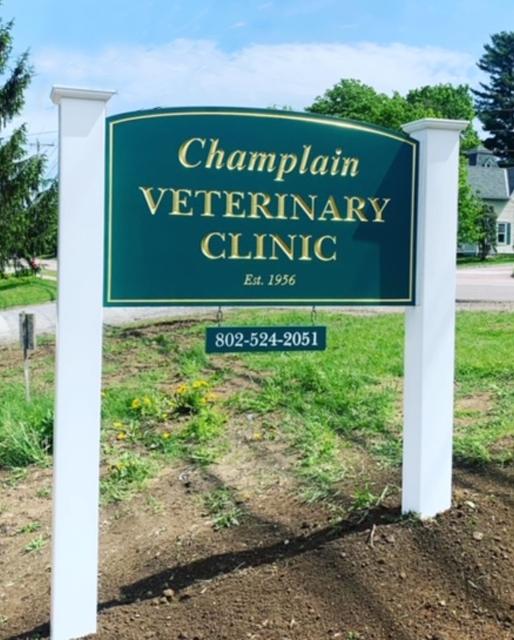 Champlain Veterinary Sign