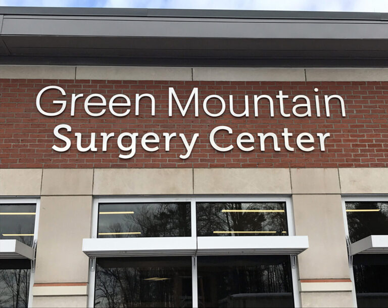 Green Mountain Acrylic Lettering Sign