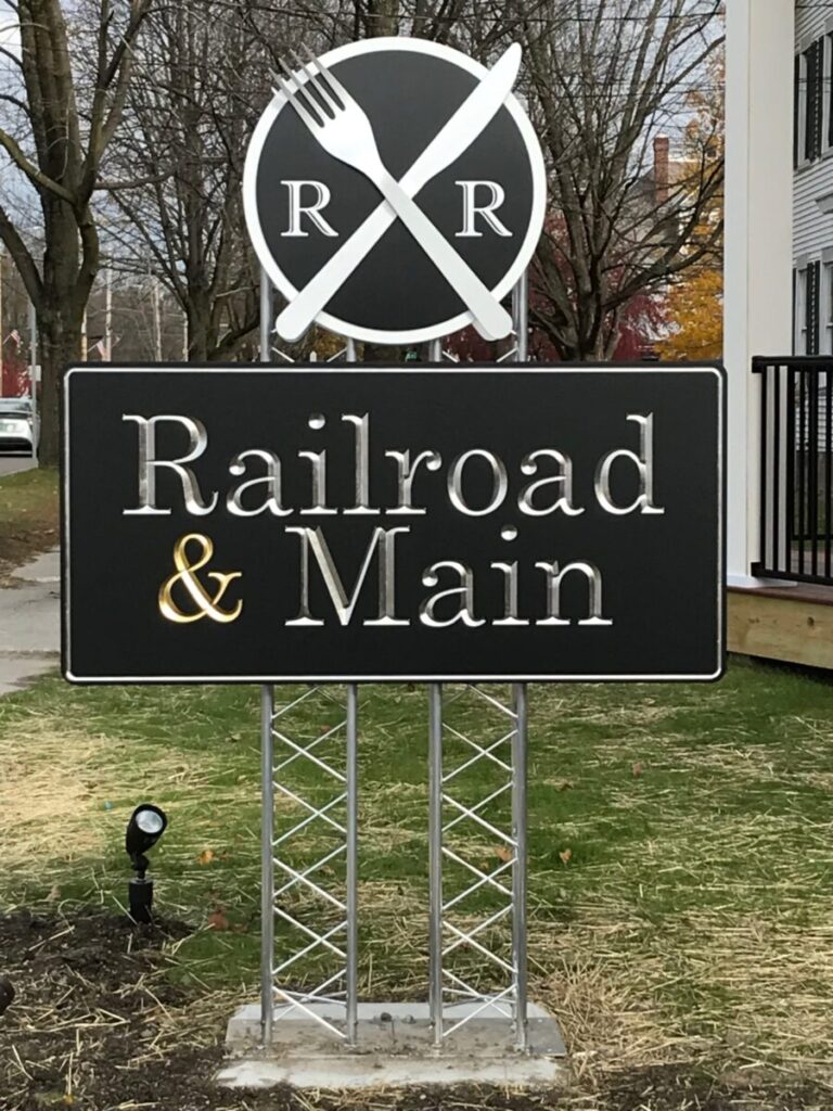 Railroad & Main Sign