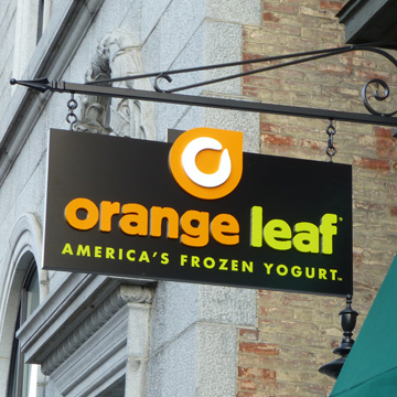 Orange Leaf Sign